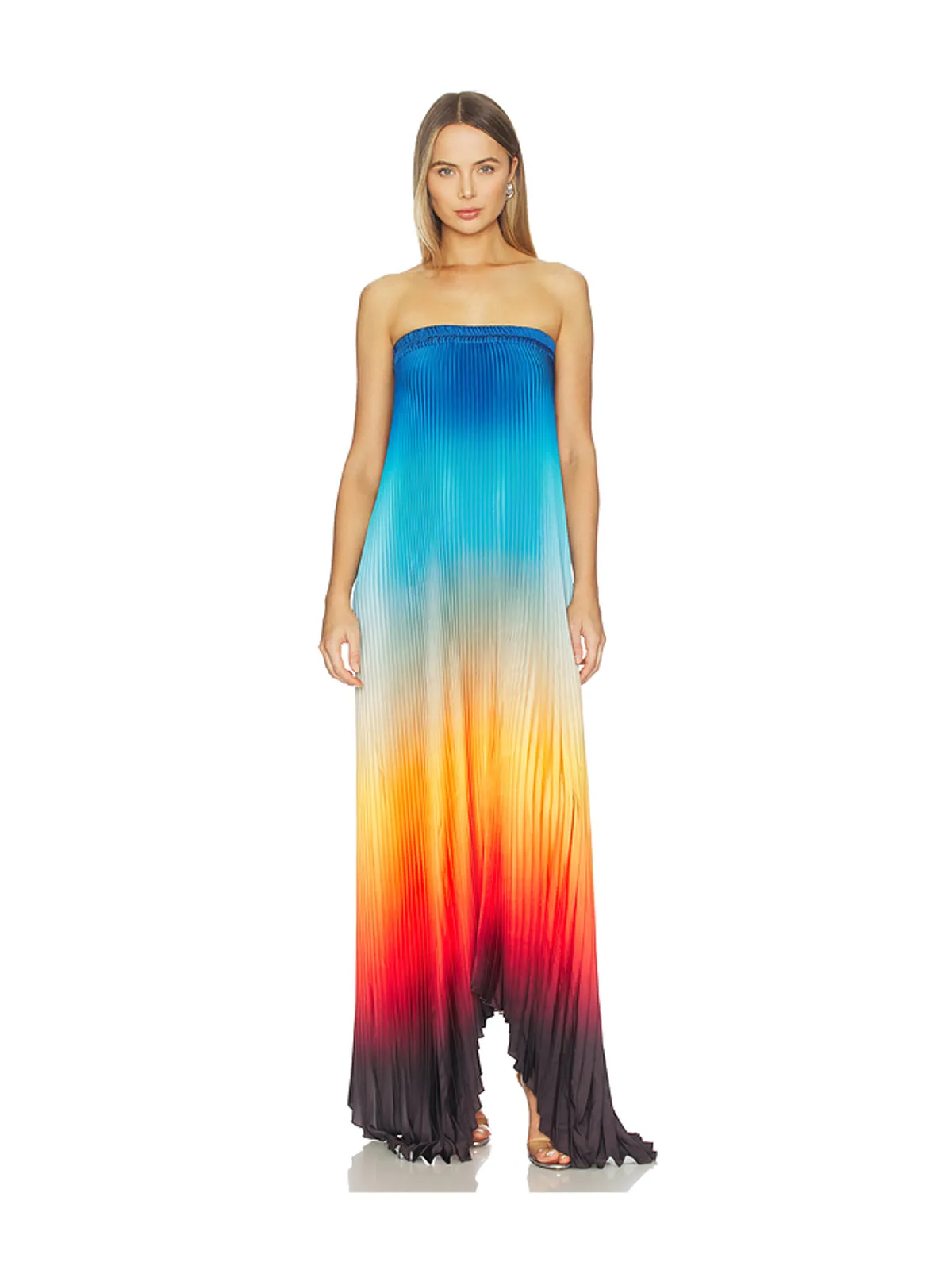 L'IDEE BISOUS STRAPLESS ドレス - Blue, Orange. - 画像1