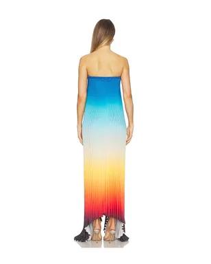 L'IDEE BISOUS STRAPLESS ドレス - Blue, Orange. - サムネイル3