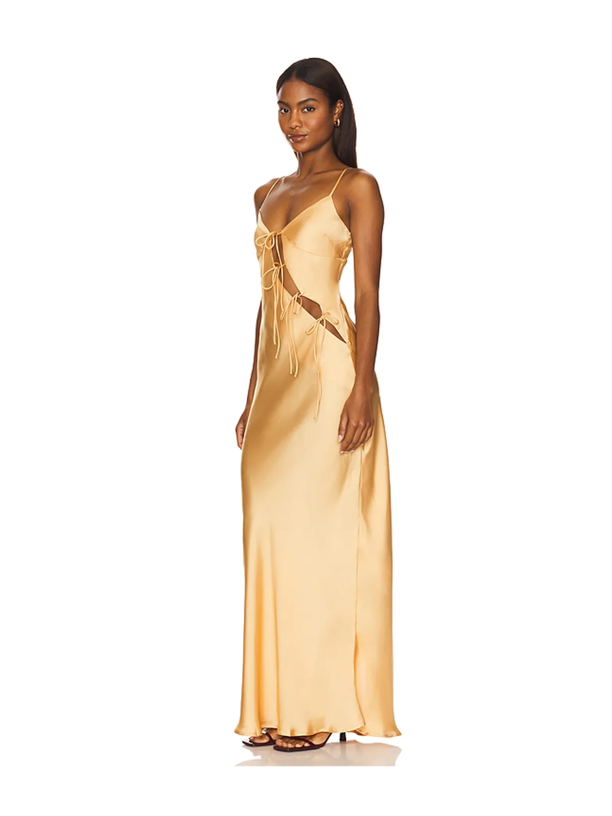 LIONESS ABOUT A GIRL ドレス - Metallic Gold, yellow. - 画像2