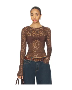 LIONESS MIDNIGHT LACE LONG SLEEVE トップ - サムネイル1