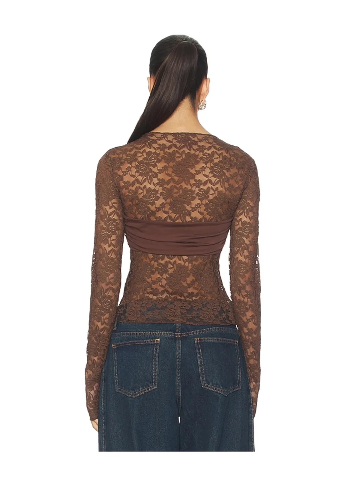 LIONESS MIDNIGHT LACE LONG SLEEVE トップ - 画像3