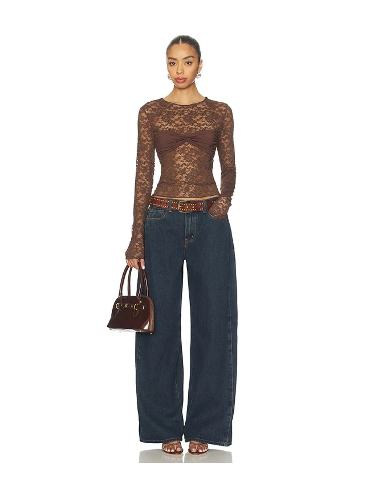 LIONESS MIDNIGHT LACE LONG SLEEVE トップ - 画像4