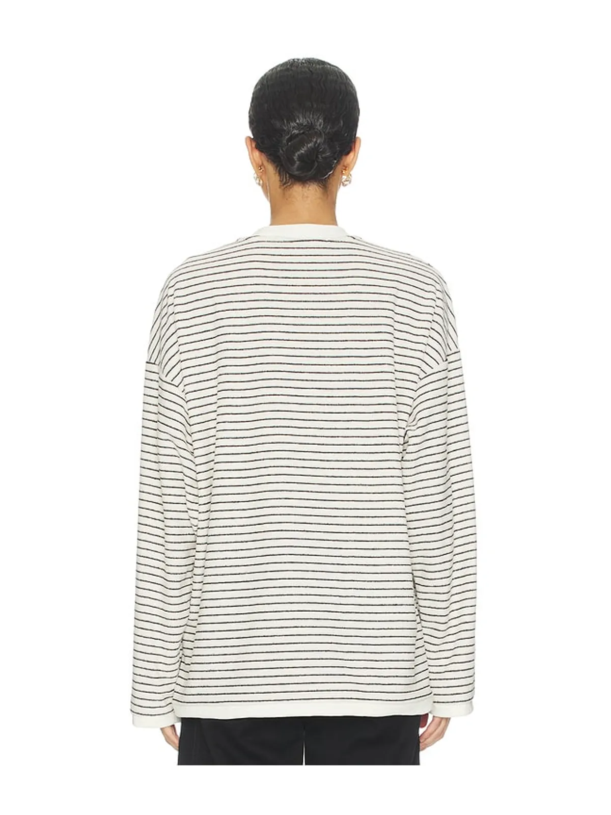 LIONESS CHERI LONG SLEEVE トップ - Cream,Black. - 画像4