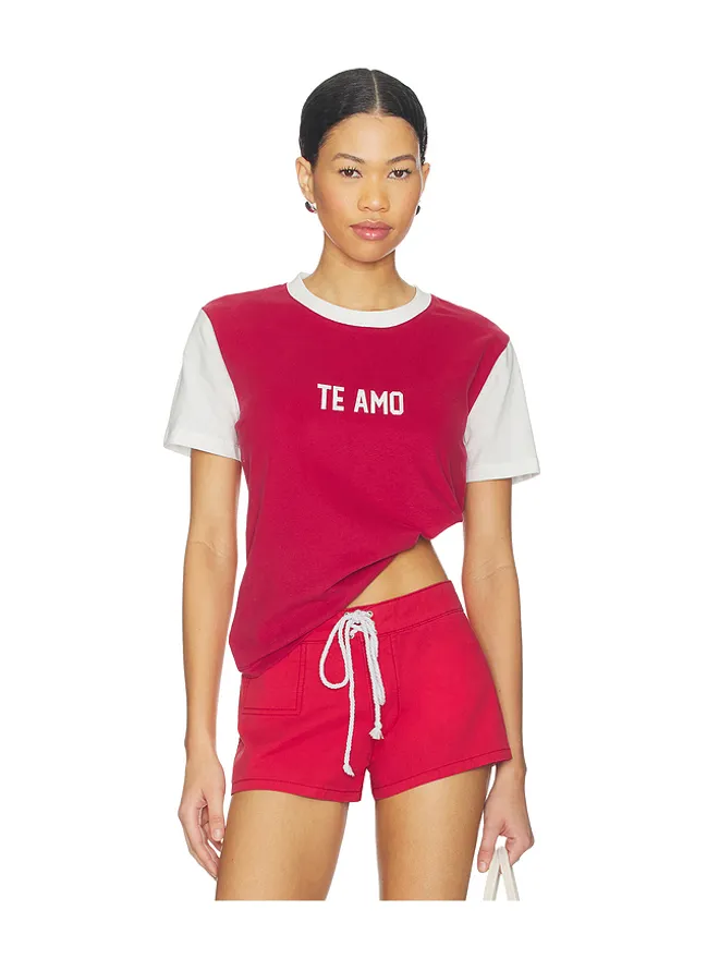 LIONESS LIONESS TE AMO Tシャツ - Red,White.の商品画像