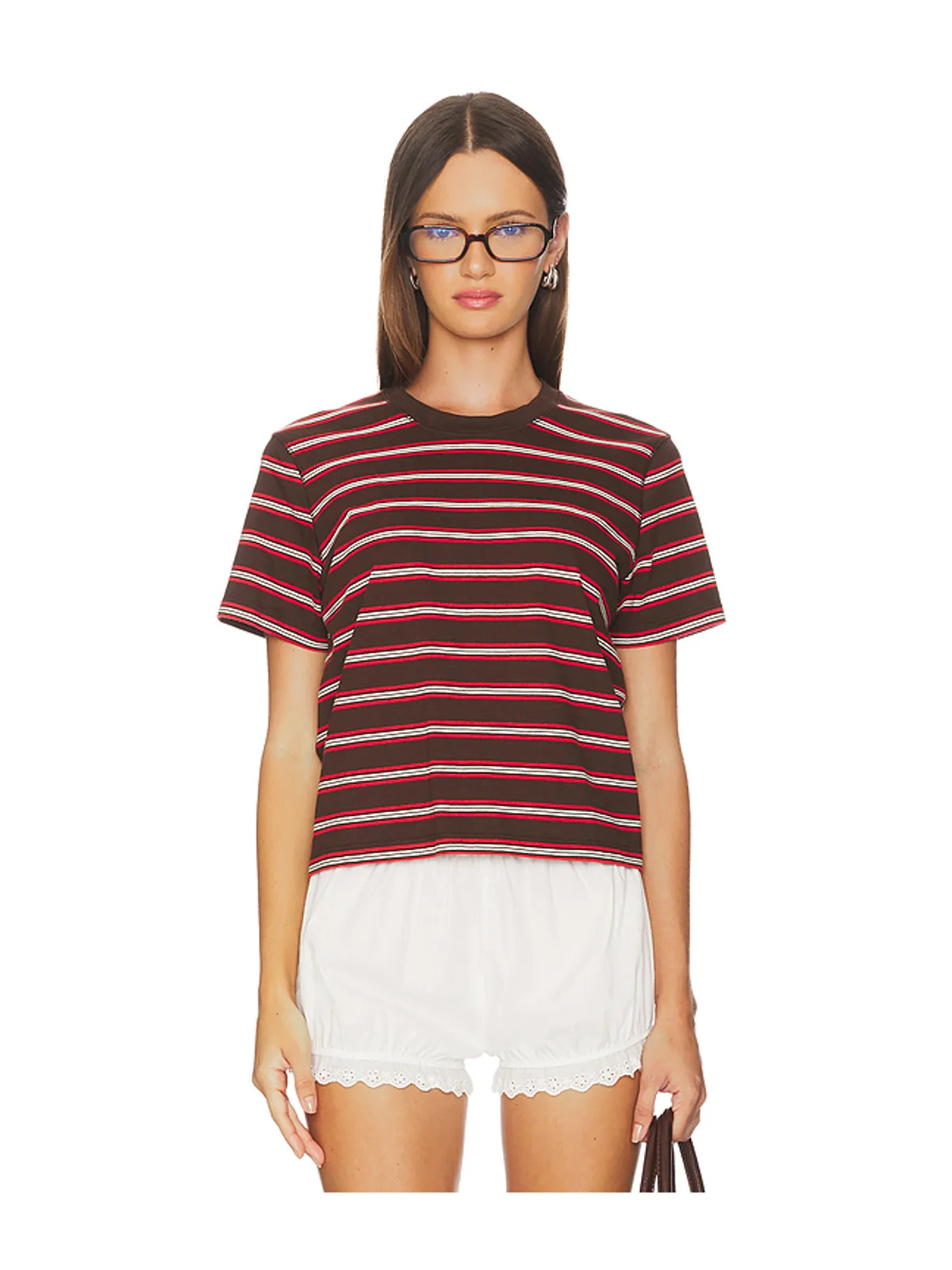 La Ligne Tシャツ - Brown,Red. - 画像1