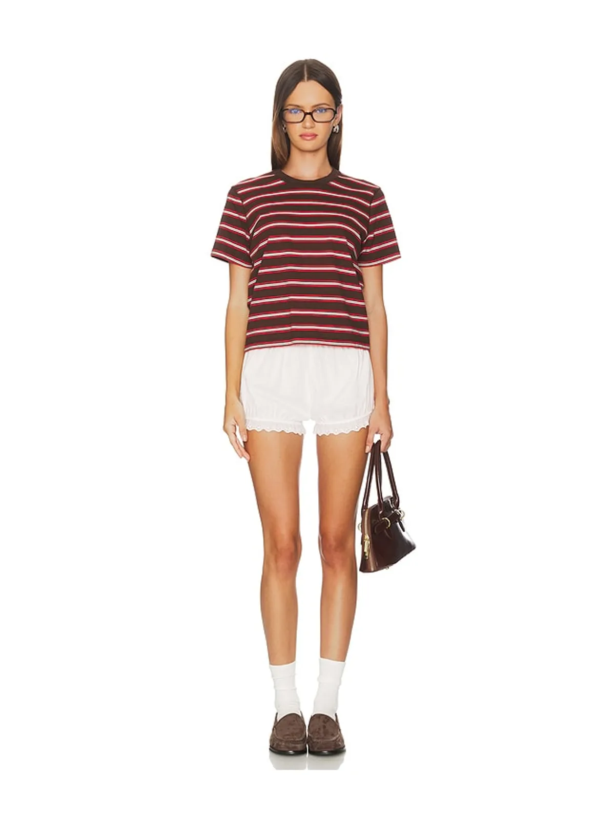 La Ligne Tシャツ - Brown,Red. - 画像4