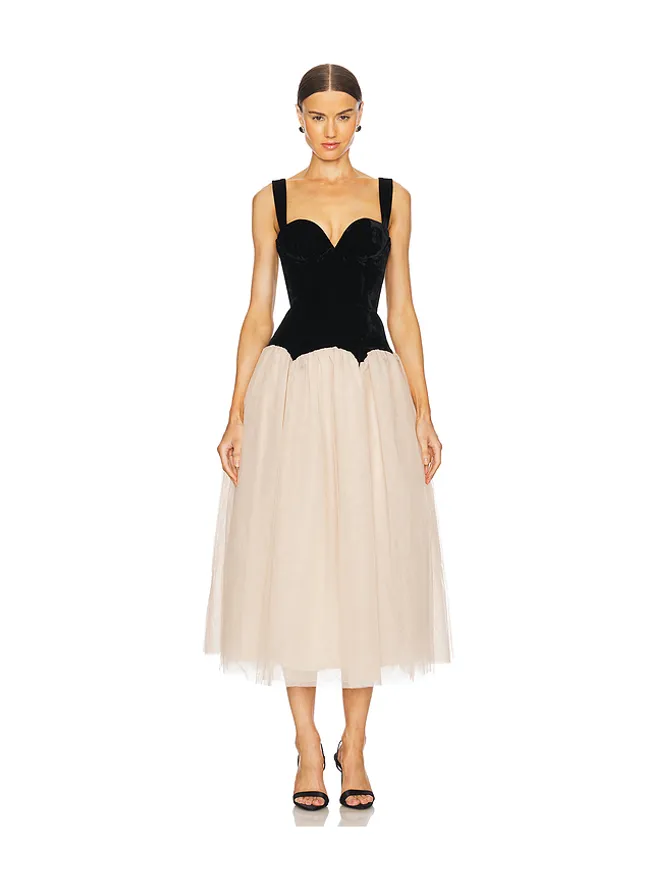 LPA LPA ESTELLA ドレス - Black,Cream.の商品画像