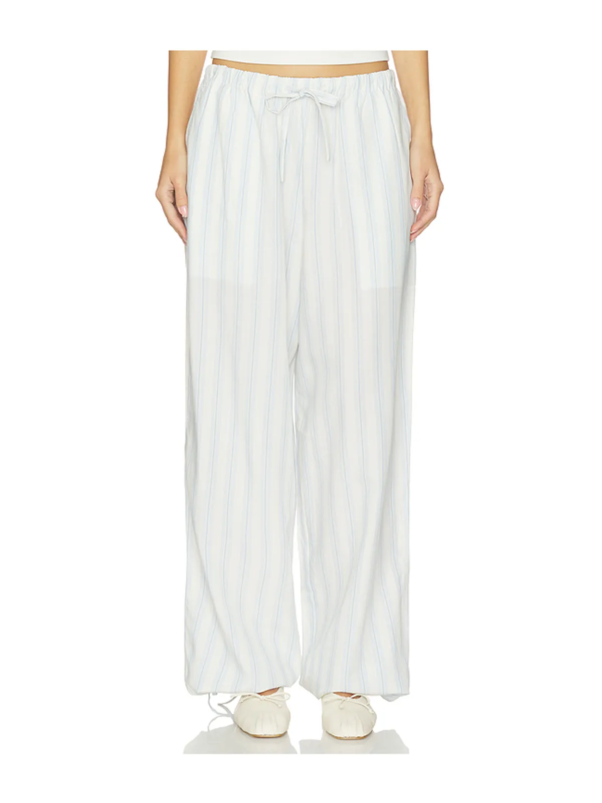 LPA HARPER パンツ - White,Baby Blue. - 画像2