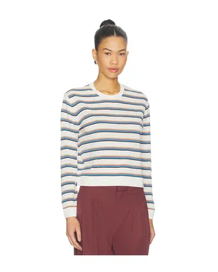 LESET JAMES ストライプクラシッククルーネック - Cream,Blue. - サムネイル2