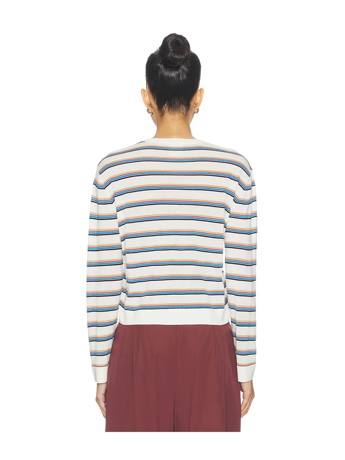 LESET JAMES ストライプクラシッククルーネック - Cream,Blue. - 画像3