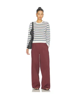 LESET JAMES ストライプクラシッククルーネック - Cream,Blue. - サムネイル4