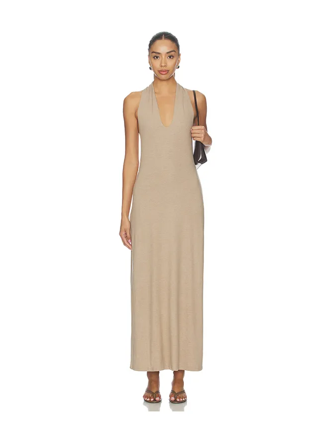 LESET LESET LAUREN ホルターネックマキシドレスの商品画像