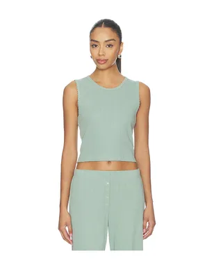 LESET Pointelle Sleeveless Crew - サムネイル1