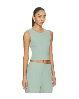 LESET Pointelle Sleeveless Crew - サムネイル2