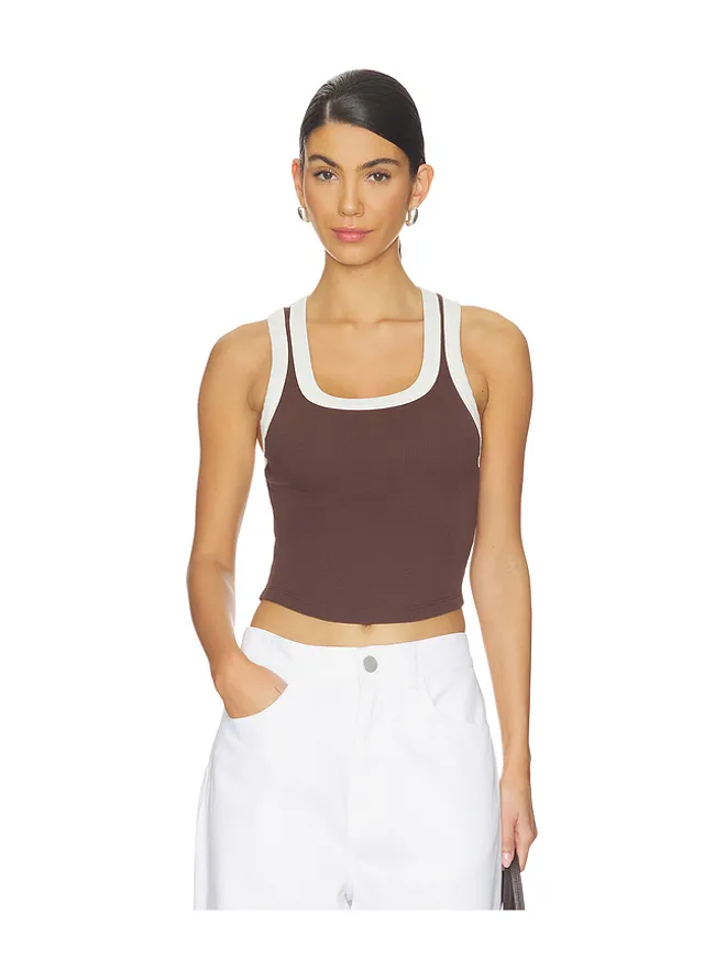 LSPACE LSPACE ASH タンクトップ - Brown,White.の商品画像