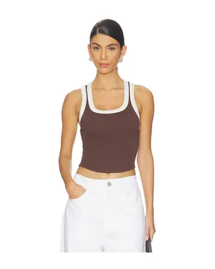 LSPACE ASH タンクトップ - Brown,White. - サムネイル1
