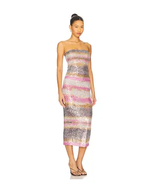 Le Superbe SHIBORI ドレス - Taupe,Pink,Black. - サムネイル2