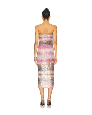 Le Superbe SHIBORI ドレス - Taupe,Pink,Black. - サムネイル3