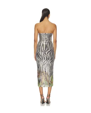 Le Superbe HIDDEN TIGER チューブドレス - Metallic Neutral,Black. - サムネイル3