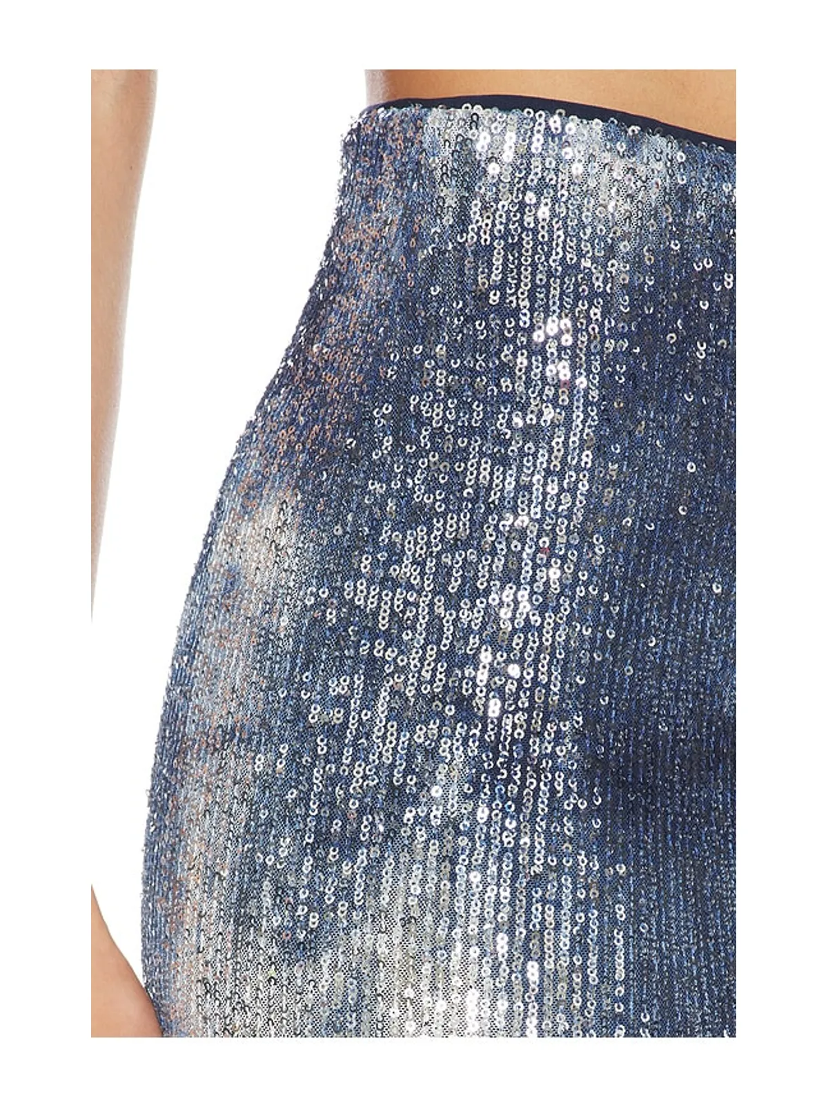 Le Superbe SHIBORI SHINE LIZA ミディ丈スカート - Navy,Baby Blue. - 画像6