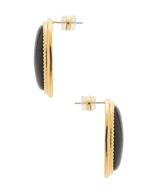 Luv AJ MIDNIGHT スタッズイヤリング - Black,Metallic Gold. - サムネイル2