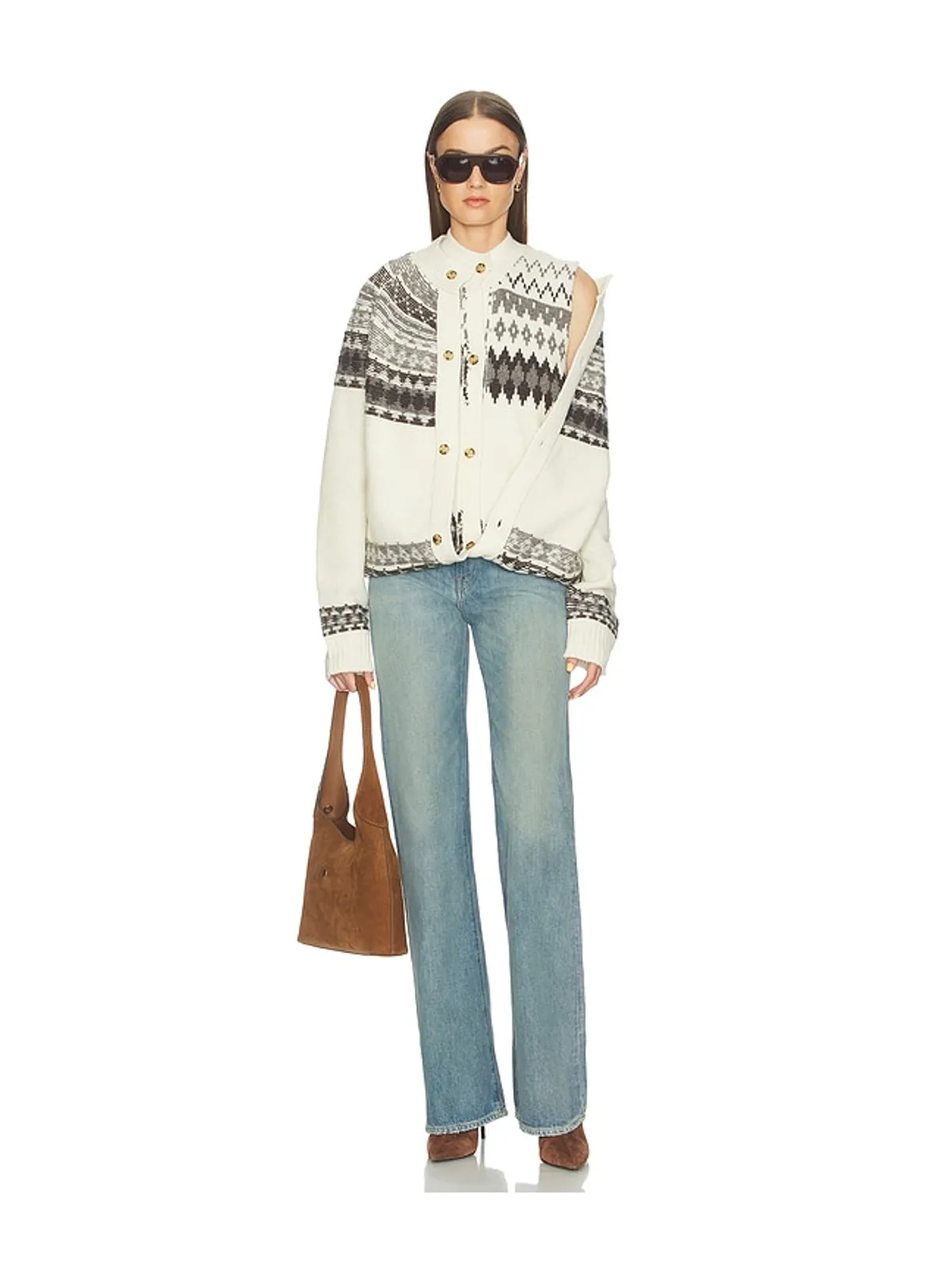 Monse FOLD-UP FAIR ISLE カーディガン - 画像4