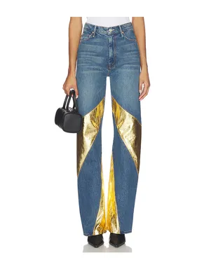 MOTHER SALOON ストレートレッグ - Blue,Metallic Gold. - サムネイル1