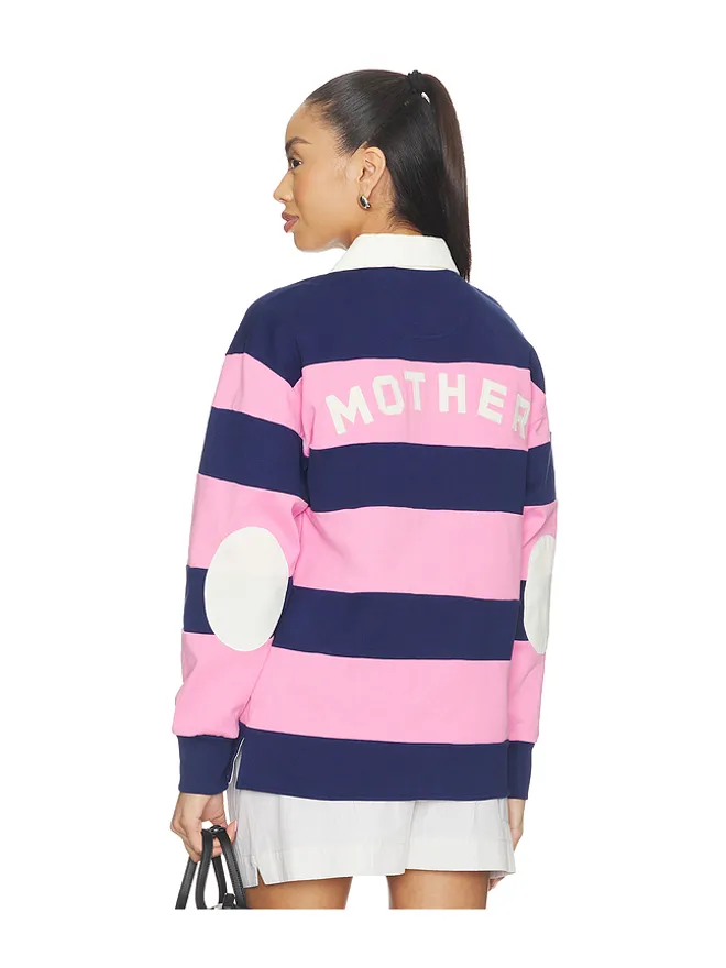 MOTHER MOTHER PIECE HUDDLE ポロトップ - Pink, Navy.の商品画像