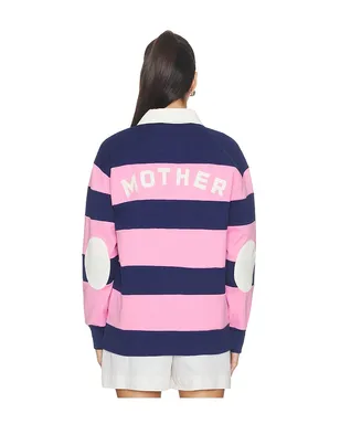 MOTHER PIECE HUDDLE ポロトップ - Pink, Navy. - サムネイル4
