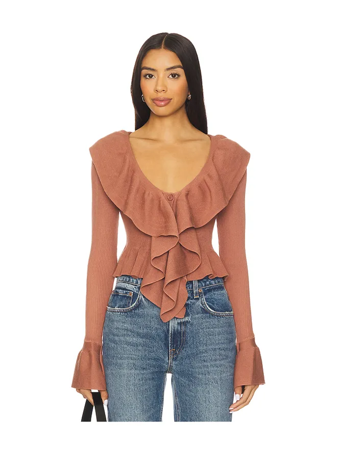 MORE TO COME MORE TO COME HALLY セーター - Pink, brown.の商品画像