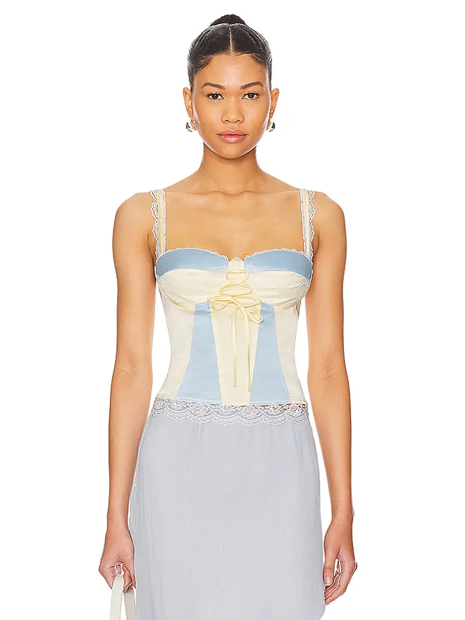 MORE TO COME MORE TO COME ARIYA トップ - Ivory,Baby Blue.の商品画像