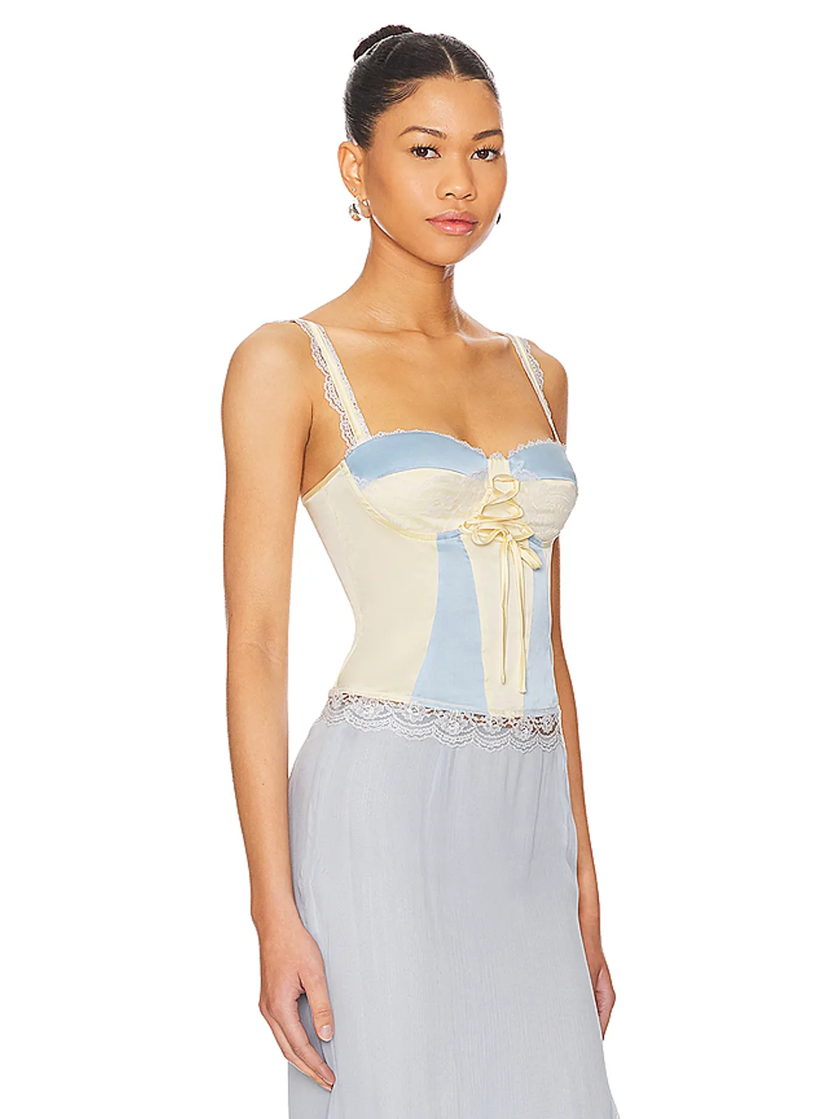 MORE TO COME ARIYA トップ - Ivory,Baby Blue. - 画像2