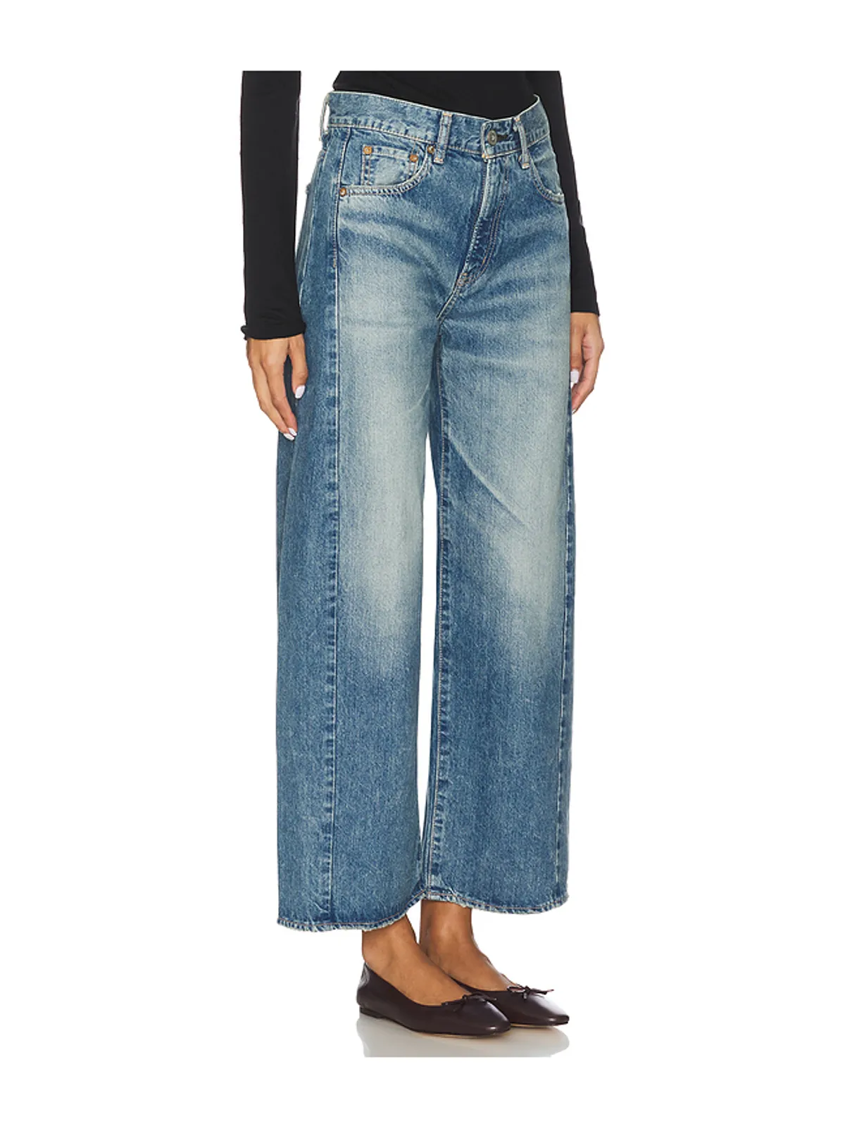 Moussy Vintage BAYARD SIDE LINE COCOON ワイドレッグ - 画像2