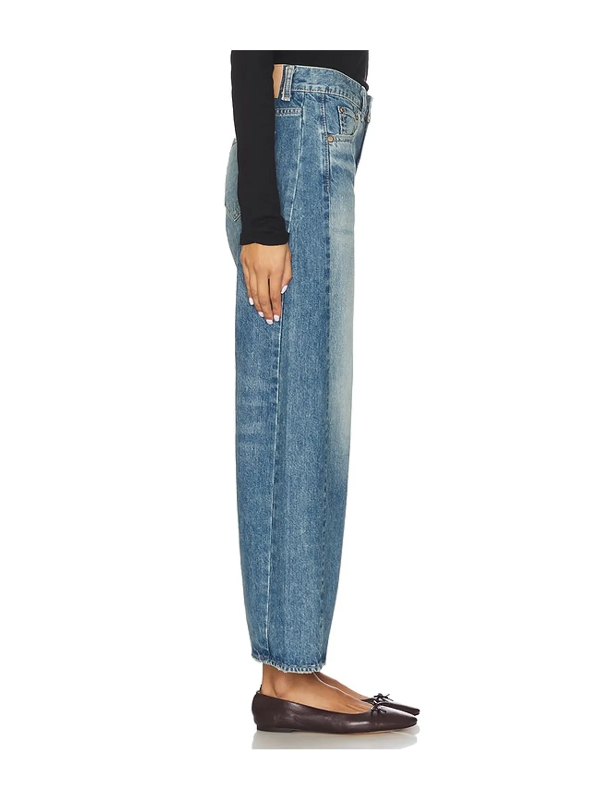Moussy Vintage BAYARD SIDE LINE COCOON ワイドレッグ - 画像3
