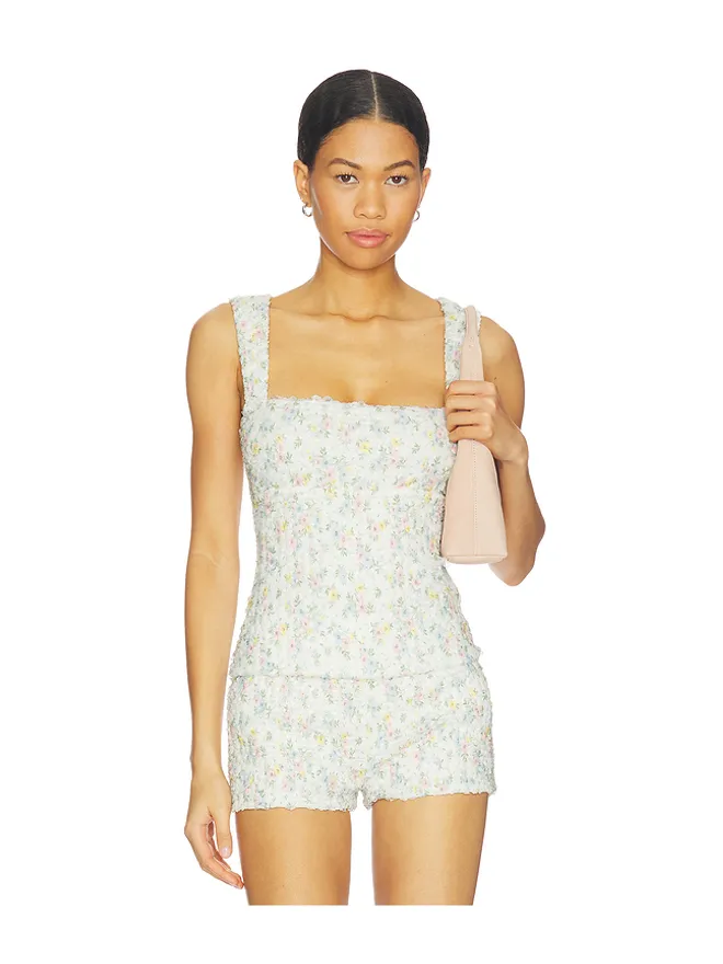 MAJORELLE MAJORELLE LILIA トップ - White,Blue.の商品画像