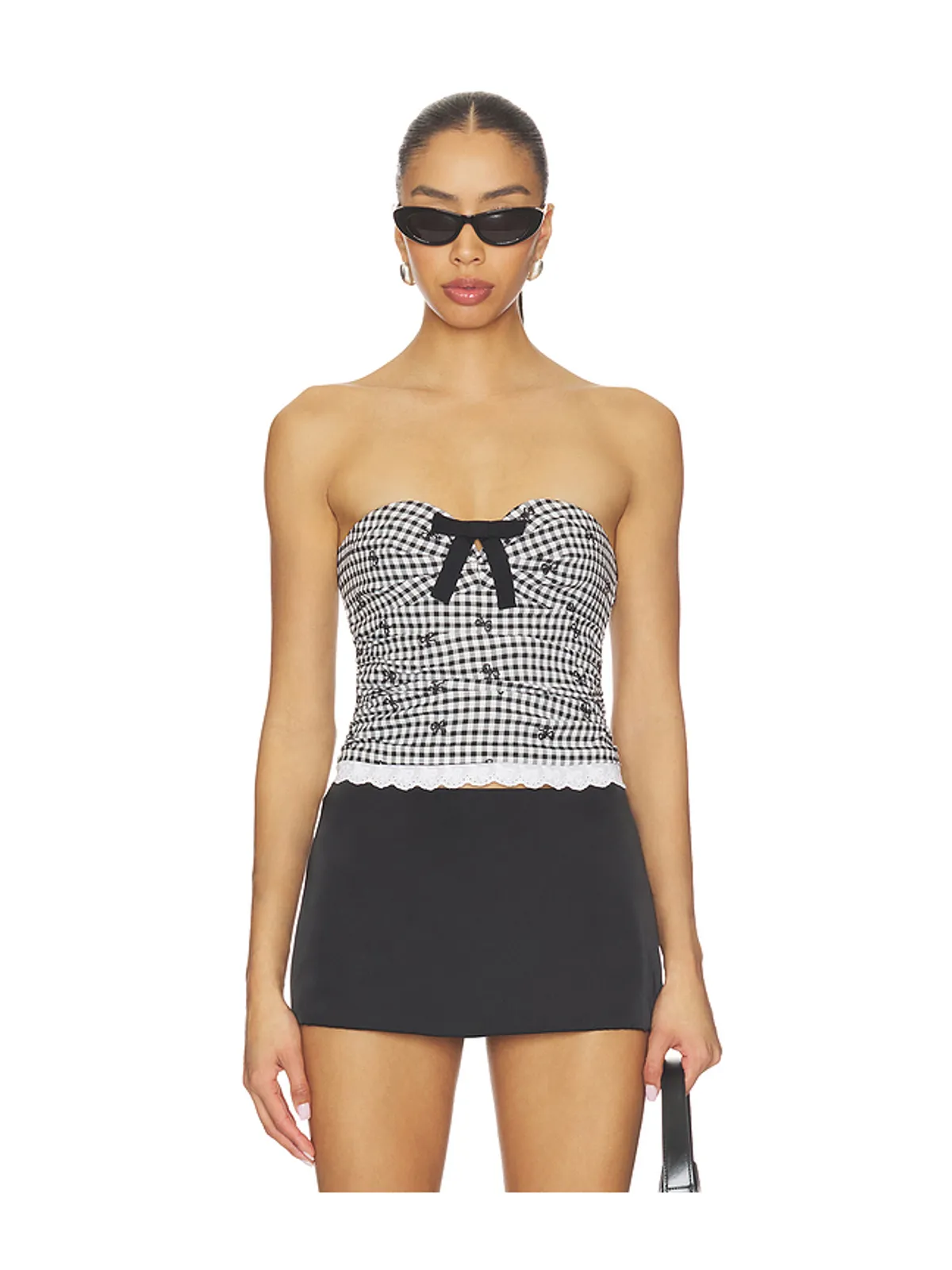 MAJORELLE EMILIA トップ - Black,White. - 画像1
