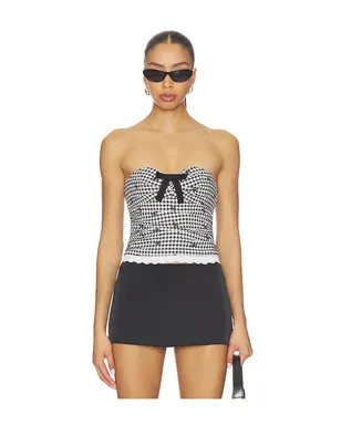 MAJORELLE EMILIA トップ - Black,White. - サムネイル1