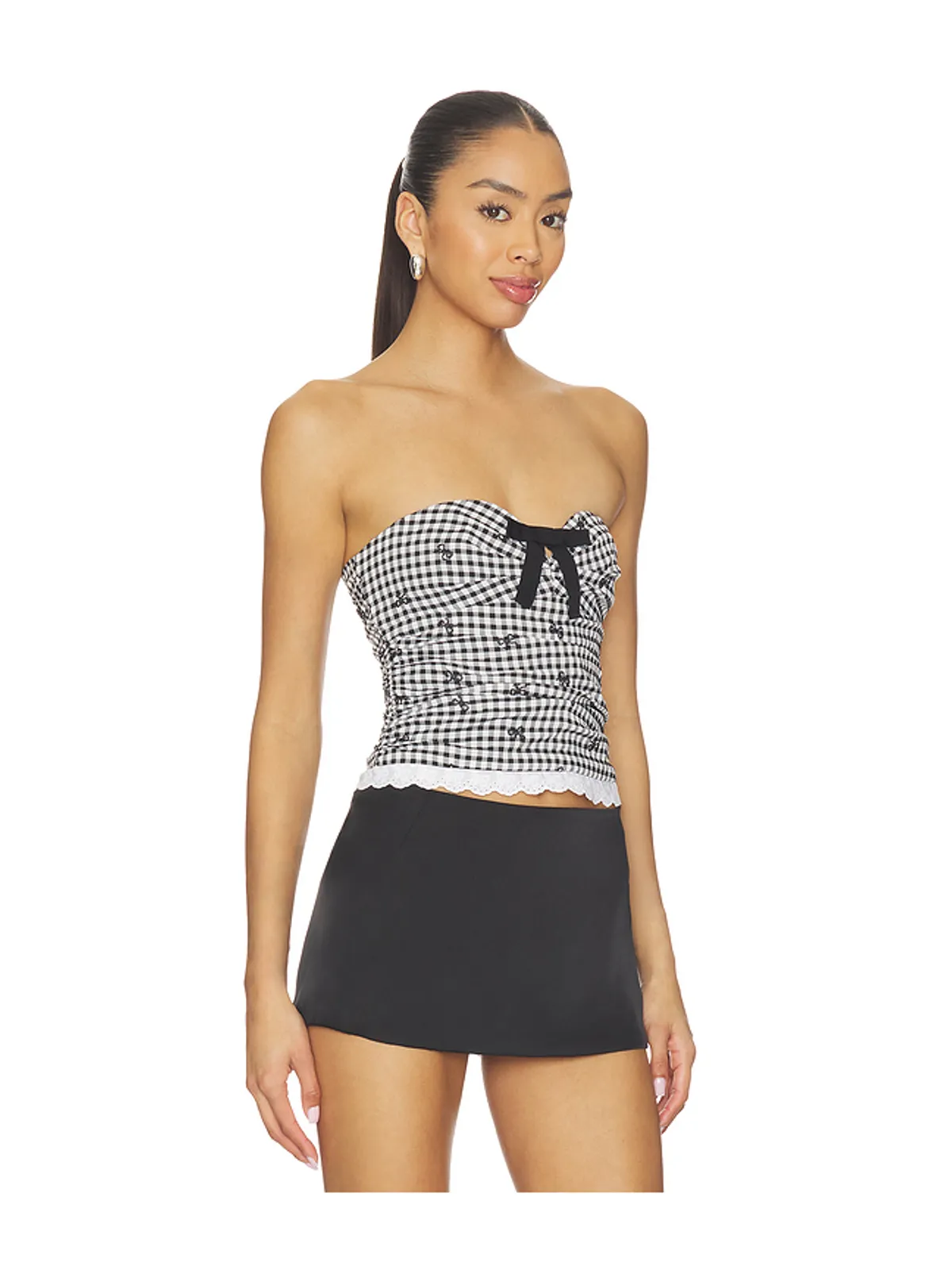 MAJORELLE EMILIA トップ - Black,White. - 画像2