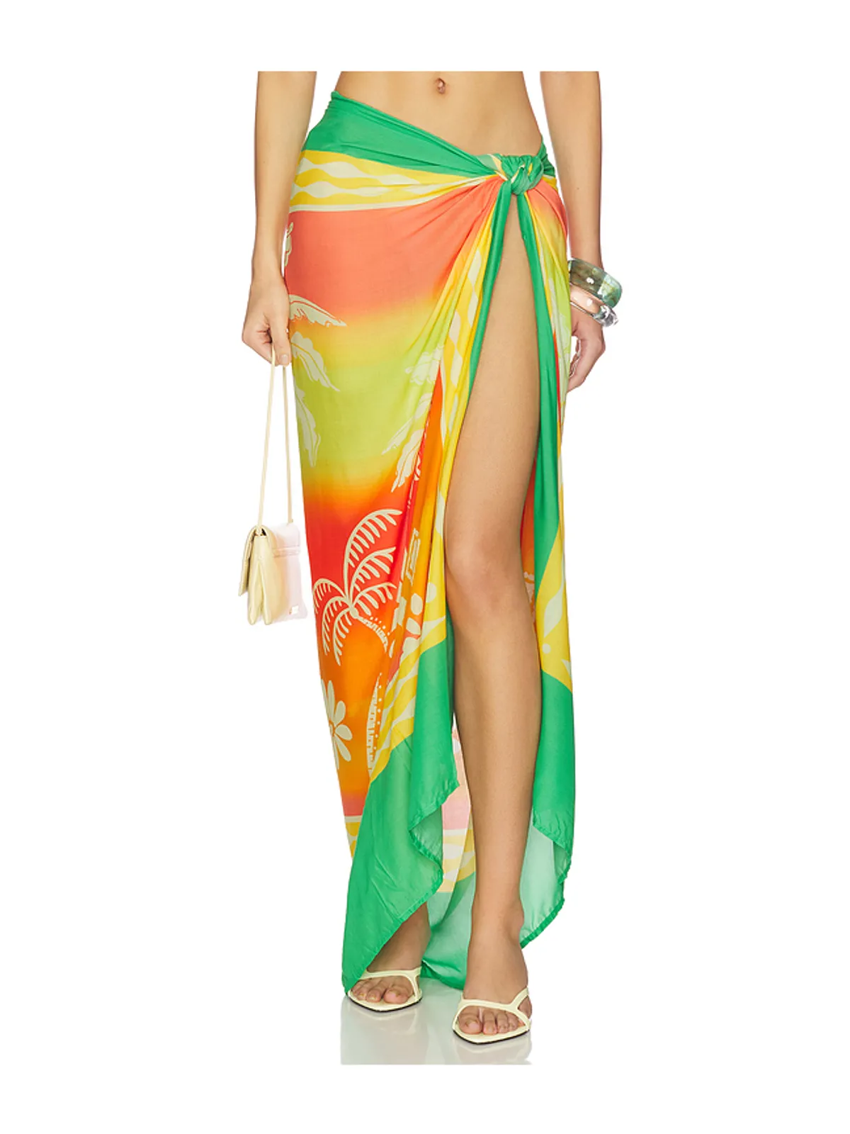 Maaji TROPICAL LANDSCAPE ISLA PRINT サロン - Yellow,Green. - 画像1