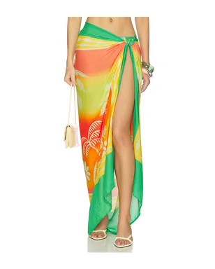 Maaji TROPICAL LANDSCAPE ISLA PRINT サロン - Yellow,Green. - サムネイル1