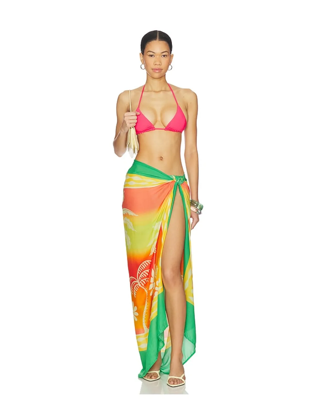 Maaji TROPICAL LANDSCAPE ISLA PRINT サロン - Yellow,Green. - 画像5
