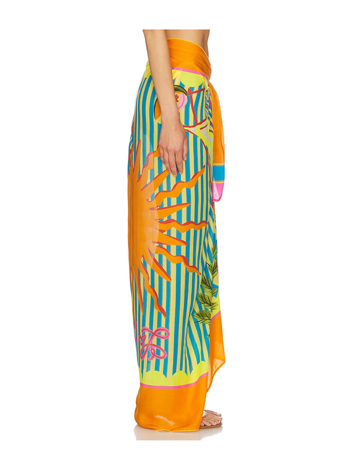 Maaji TROPIC CAMOUFLAGE ISLA サロン - Orange,Teal. - 画像2