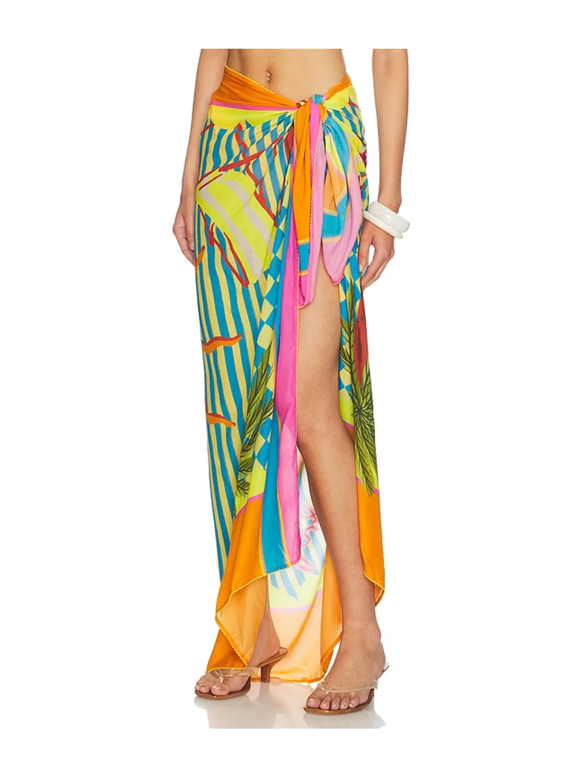 Maaji TROPIC CAMOUFLAGE ISLA サロン - Orange,Teal. - 画像3