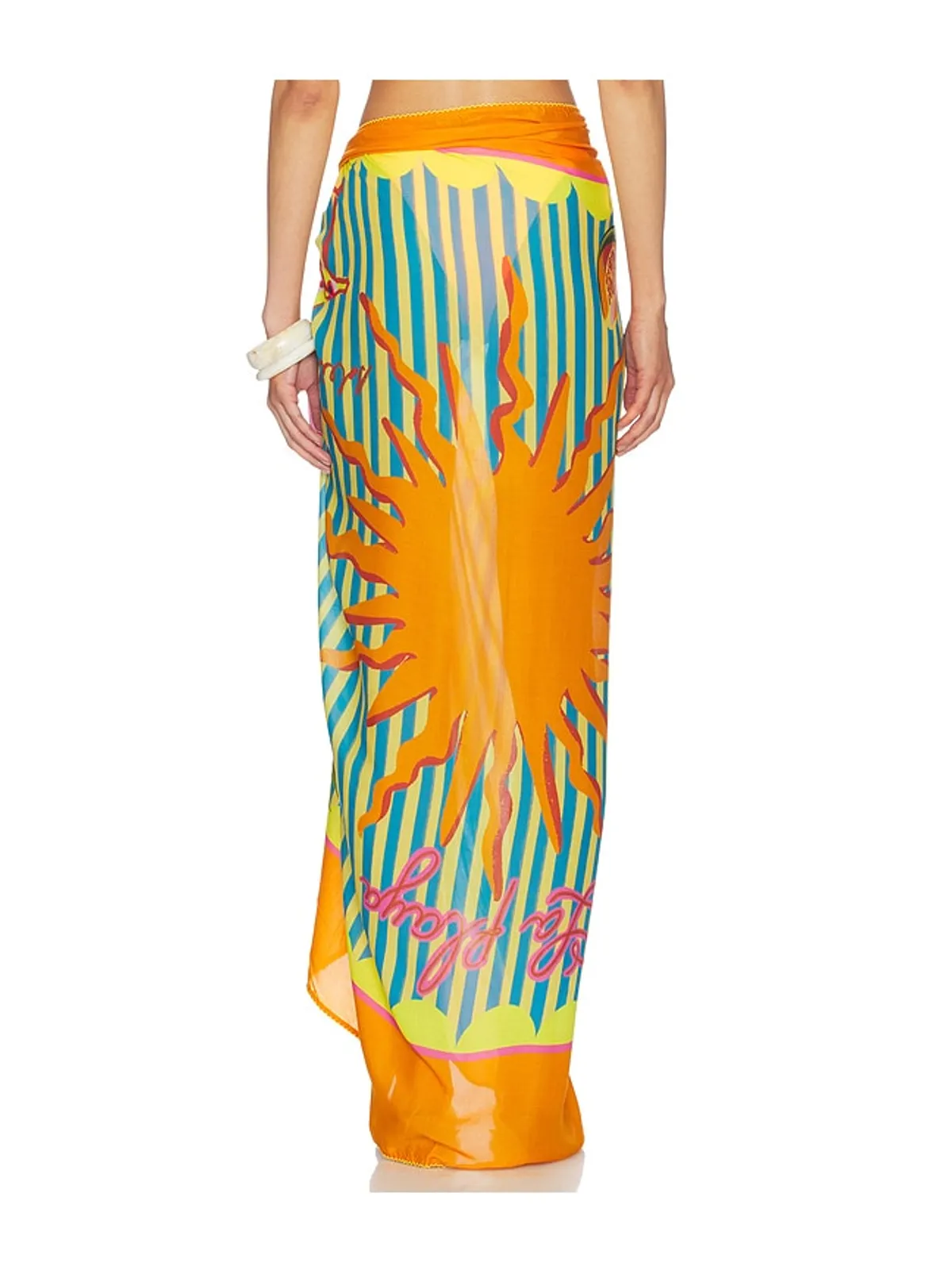 Maaji TROPIC CAMOUFLAGE ISLA サロン - Orange,Teal. - 画像4