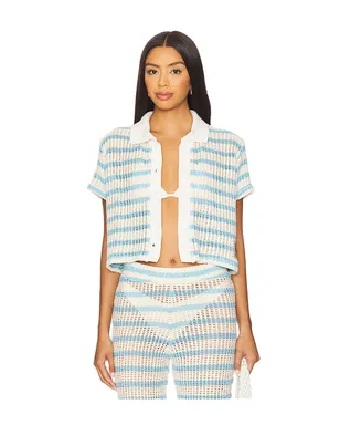 Maaji WAVY シャツ - Blue,Ivory. - サムネイル1