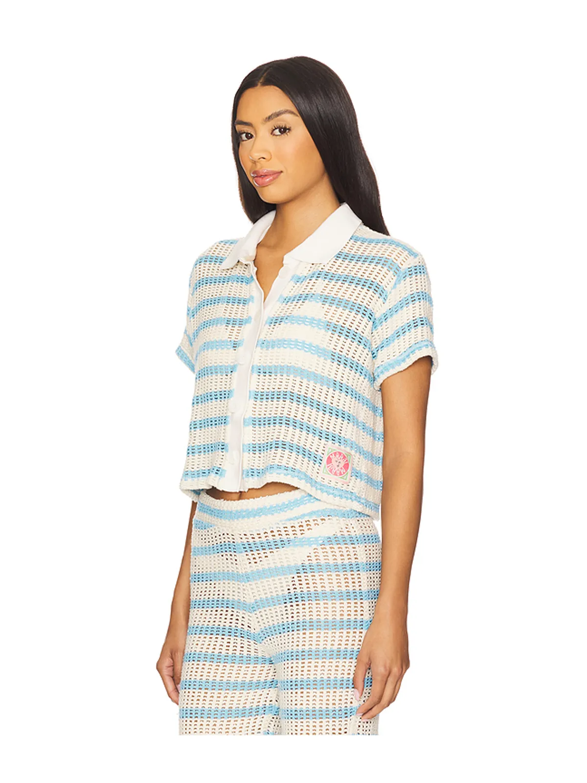 Maaji WAVY シャツ - Blue,Ivory. - 画像2