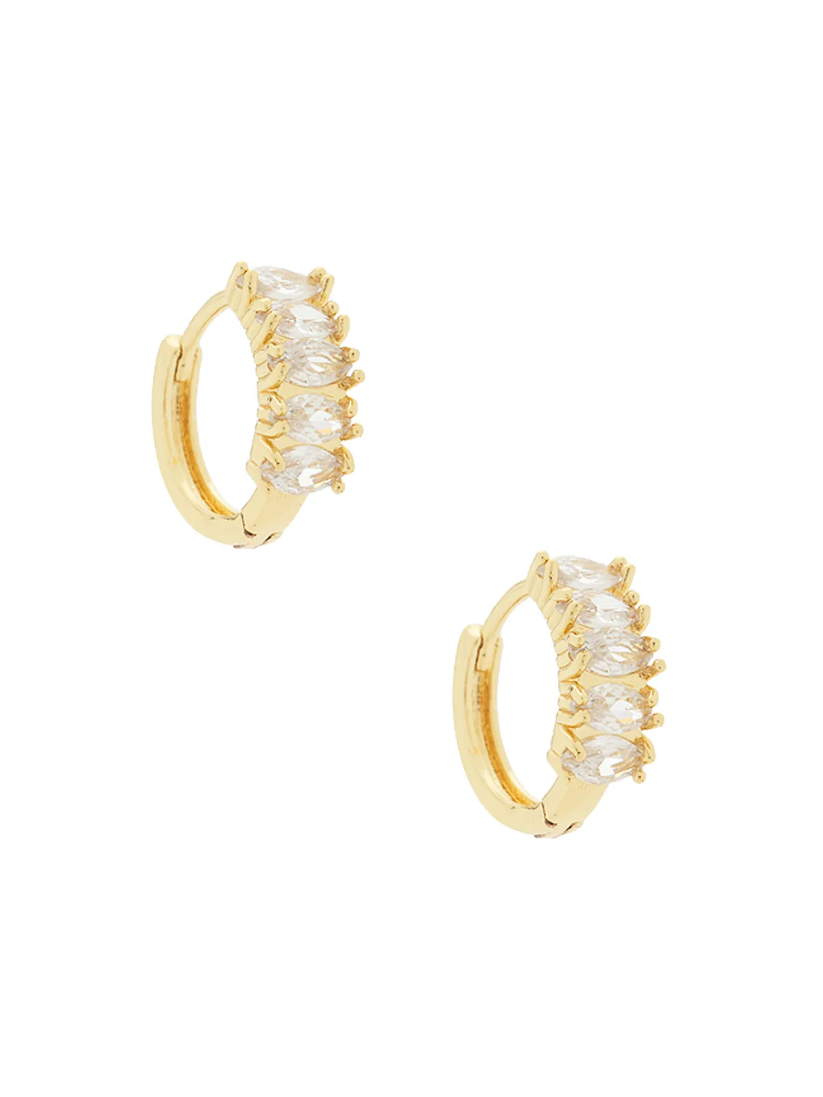 Mazin Jewels BAGUETTE フープイヤリング - 画像1