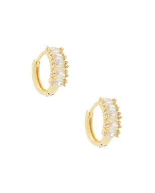 Mazin Jewels BAGUETTE フープイヤリング - サムネイル1