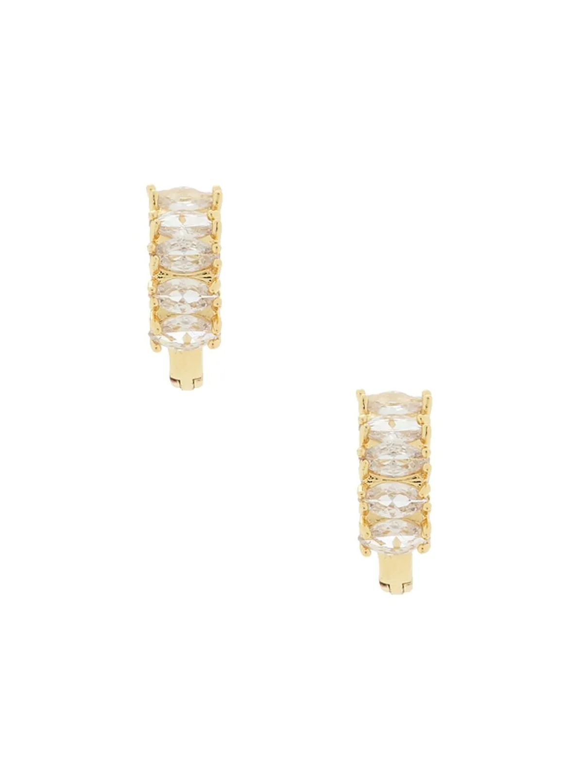 Mazin Jewels BAGUETTE フープイヤリング - 画像3