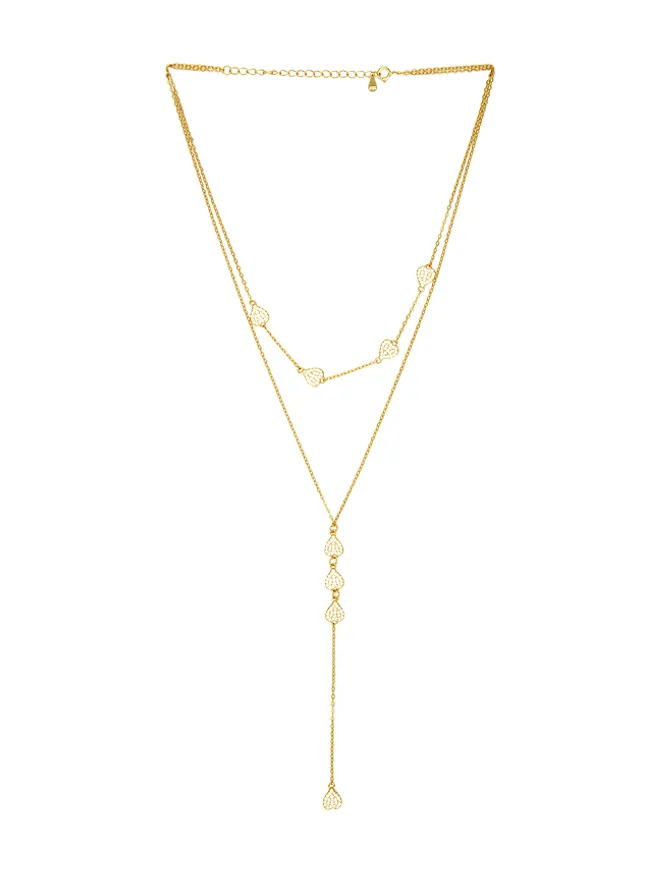 Mazin Jewels Mazin Jewels PAVE HEART ラリエットネックレスの商品画像